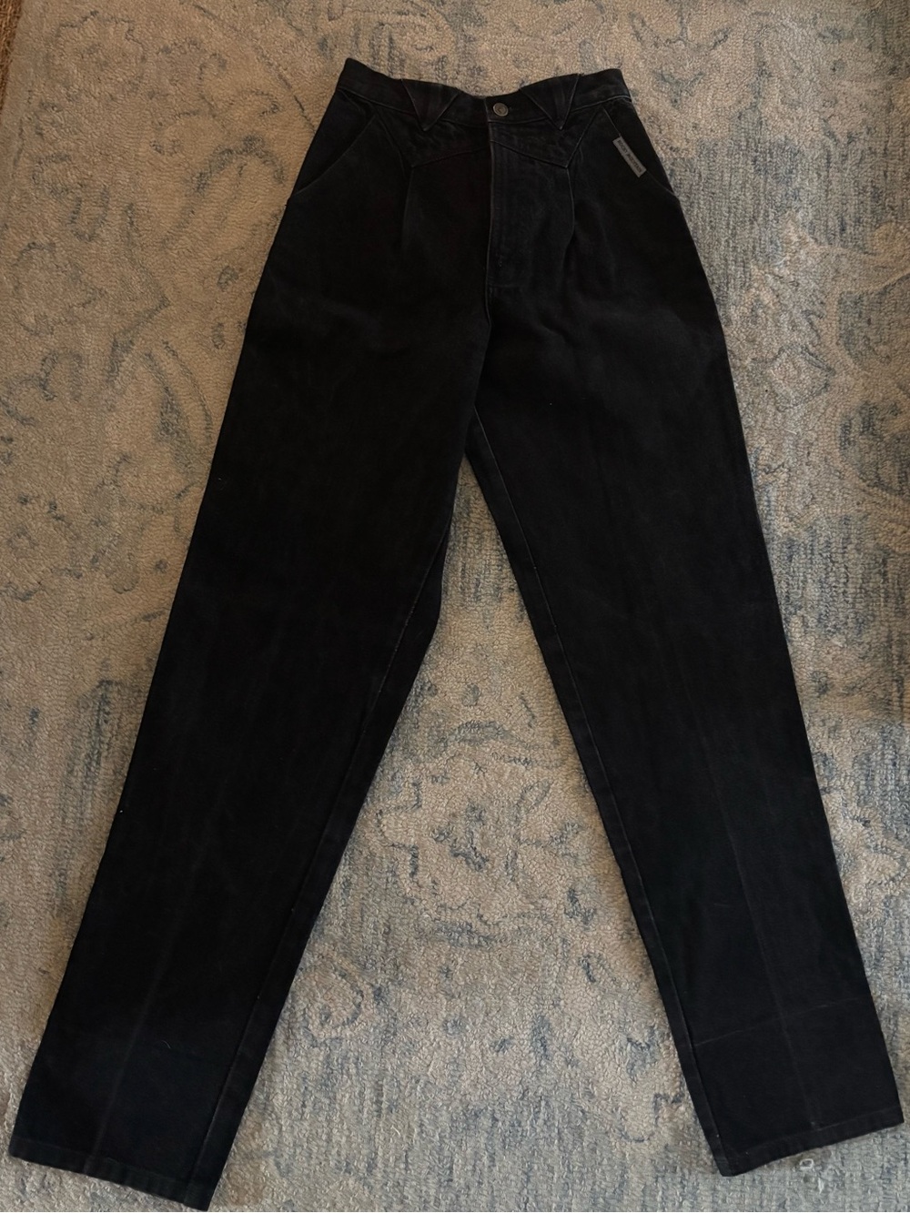 Women's Vintage Rocky Mountain Black High-Waist Western Jeans